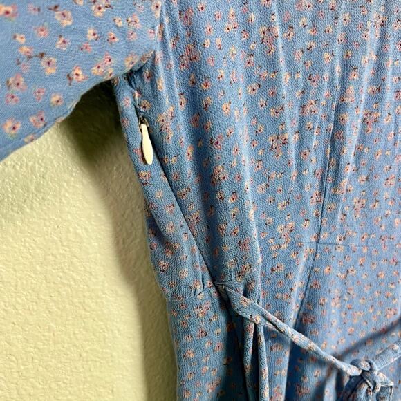 American Eagle Long Sleeve Square Neck Floral Cottagecore Mini Dress Sz. Small - Picture 7 of 8